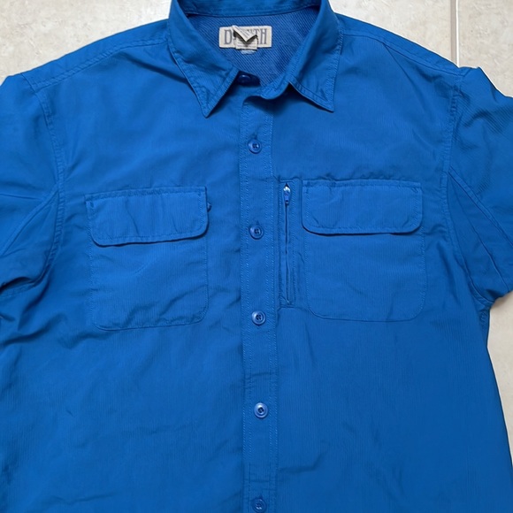 Mens Medium Blue Duluth Vented coolplus button shirt - Picture 5 of 10